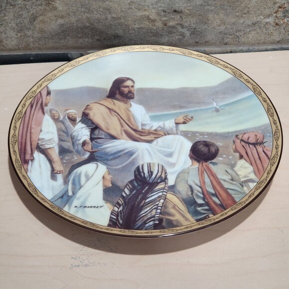 Sermon On The Mount Plate Robert T Barrett  Life of Christ Bradford Exchange 199 - Picture 6 of 11